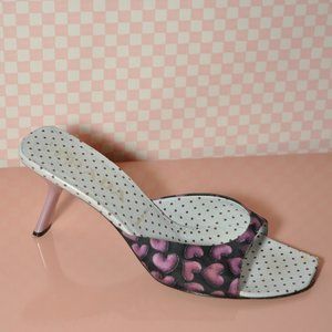 Y2K Prada Purple Heart Sandals (36)